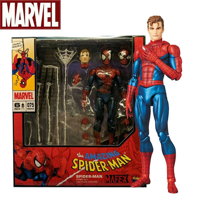Disney Mafex 075 Spider-Man 16 cm Action Figure — High-Quality Collectible Toy with Multiple Accessories for Gifts & Display