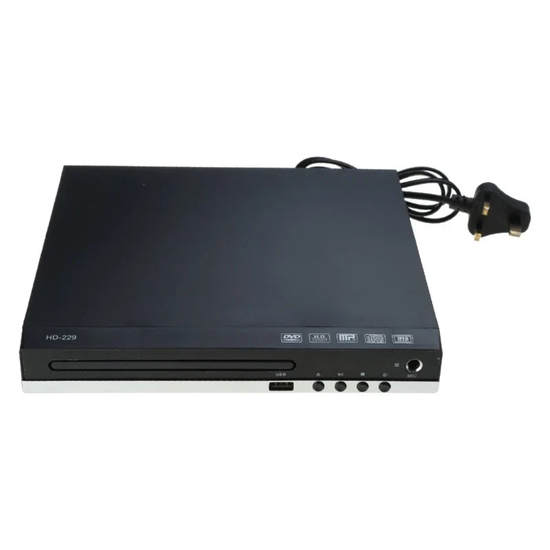 DVD Player VCD CD Multimedia Machine – HDMI-Compatible with AV Output, Remote Control & AV Cable