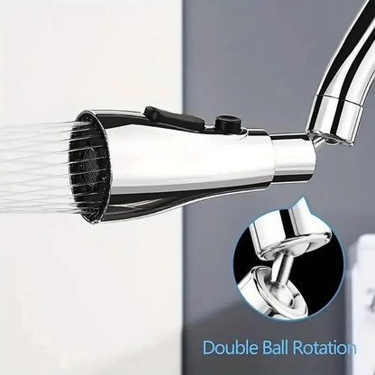 Metal Alloy Faucet Extender with 3 Modes – Water-Saving Home Shower Spray Filter