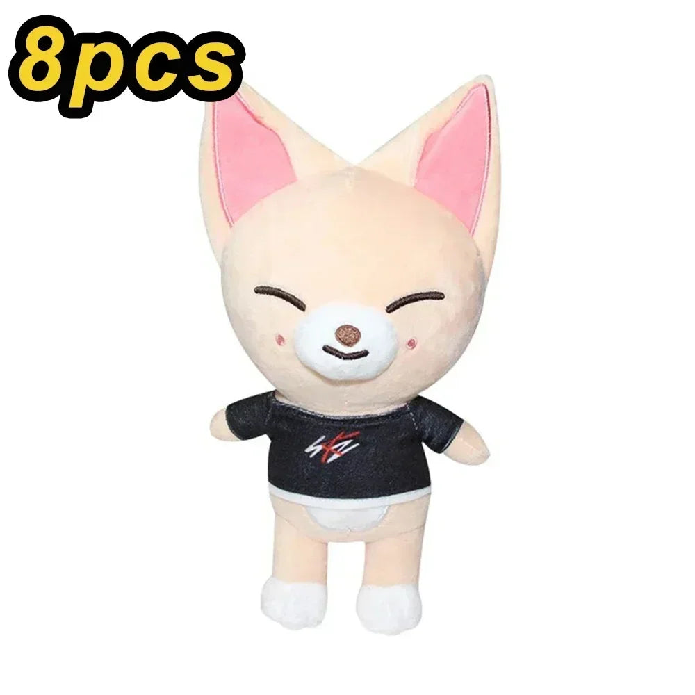 20cm Kawaii Skzoo Plush Toy Set – 8pcs Cartoon Stuffed Animals for Kids, Room Decor & Gifts