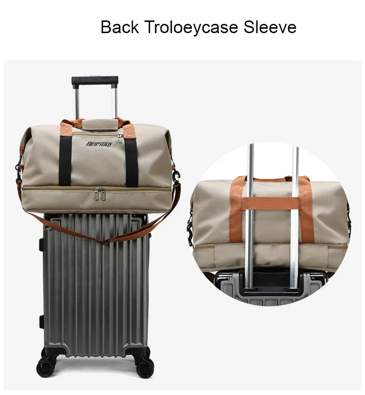 Travel Gym Bag – Short-Distance Luggage & Portable Fitness Duffel, Shoulder, Crossbody, and Weekender Carry-On Bag