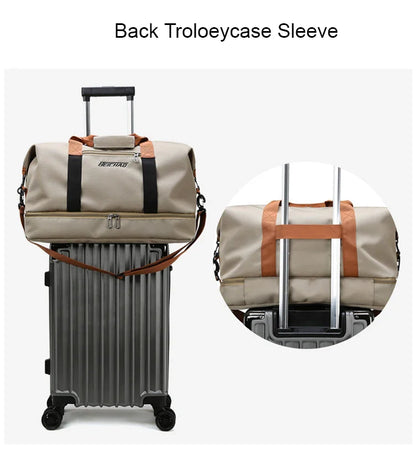 Travel Gym Bag – Short-Distance Luggage & Portable Fitness Duffel, Shoulder, Crossbody, and Weekender Carry-On Bag