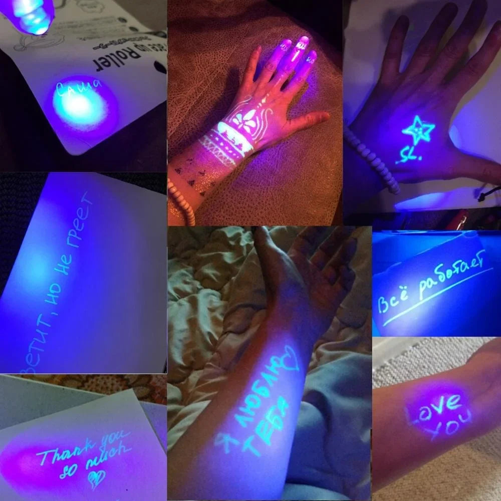 Invisible Ink Pen 12 PCS with UV Light - Spy Magic Marker for Secret Messages, Treasure Box Prizes, Kids Party Favors, Toys Gift