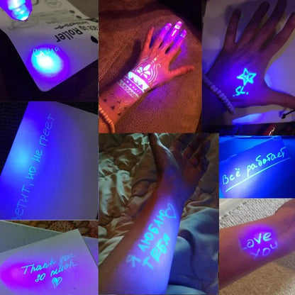 Invisible Ink Pen 12 PCS with UV Light - Spy Magic Marker for Secret Messages, Treasure Box Prizes, Kids Party Favors, Toys Gift