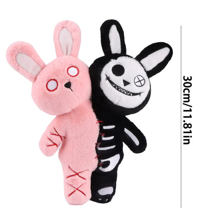Halloween Double-Headed Skull Rabbit Plush Toy – Grimace Doll, Creative Holiday Gift for Children