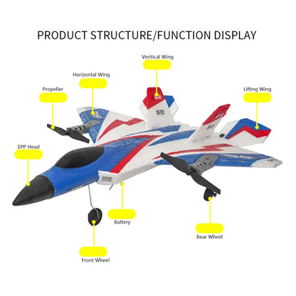 RC F22 Stunt Plane — 2.4G Remote Control 3D Glider Airplane EPP Foam Toy for Kids