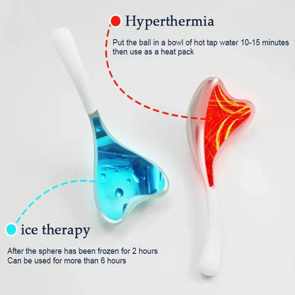 Ice Globes for Face — Luxury Rose Gold Cryo Sticks, Cold & Heat Relief Facial Massage Roller, Beauty Tool & Birthday Gift