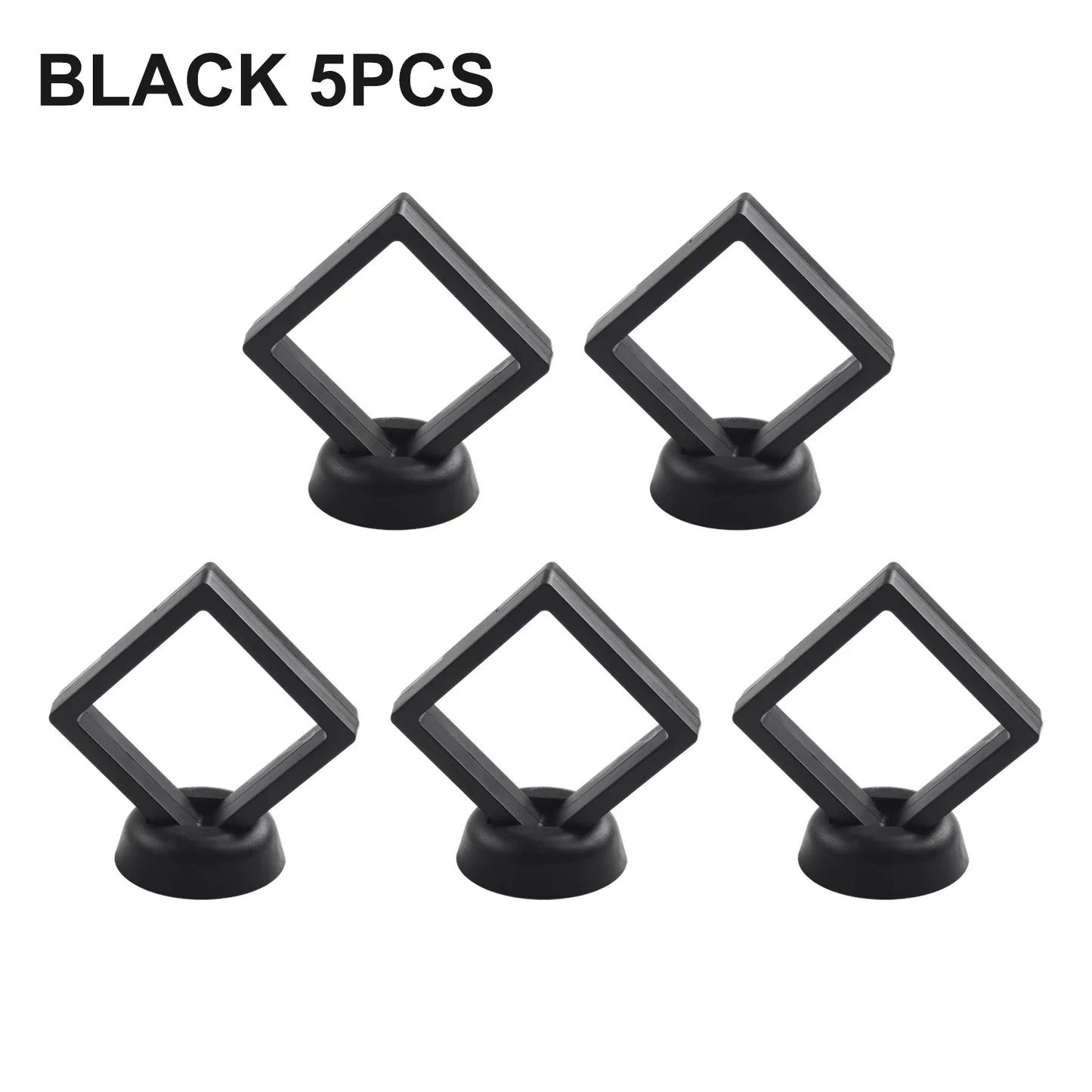 3D Floating Jewelry & Coin Display Frame – Clear Stand for Rings, Pendants, and Gemstones