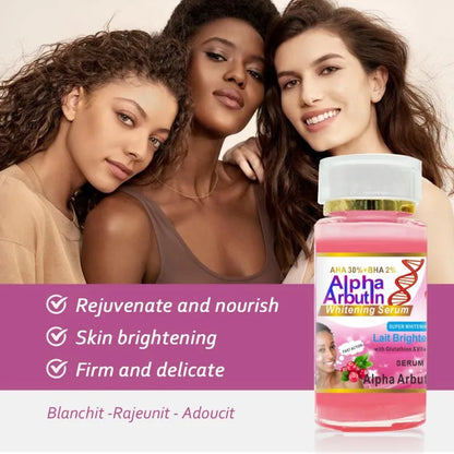 Alpha Arbutin Serum with AHA 30% & BHA 2% – Brightening & Moisturizing Face Care for Dull, Dark Skin