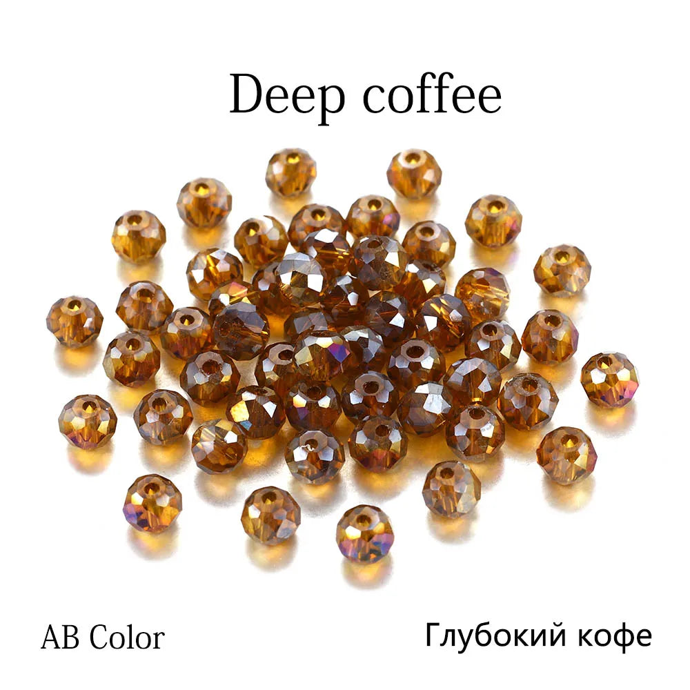 70–300pcs Czech Crystal Glass Beads Set (3–8mm) – Faceted Translucent Colorful Spacer Beads for DIY Jewelry, Bracelets & Craft Making