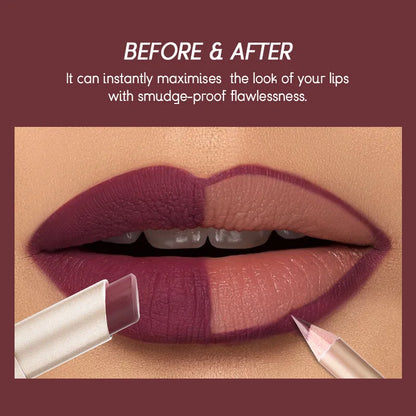 USHAS 12-Color Matte Lipstick & Lip Liner Set – Long-Lasting, Waterproof, Non-Stick Easy Coloring Lip Makeup Kit