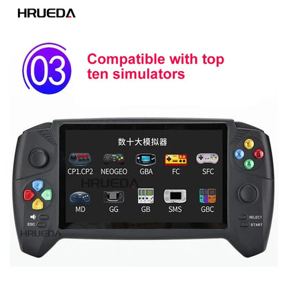 7.0" Retro Handheld Game Console - Dual Joysticks Classic Gaming Player for PS1, GBA, NES & FC Games