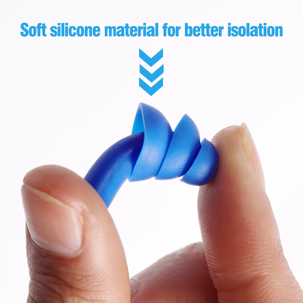 20/1Pair Silicone Earplugs — Noise Cancelling, Reusable, Waterproof Sleeping & Swimming Ear Plugs with Case
