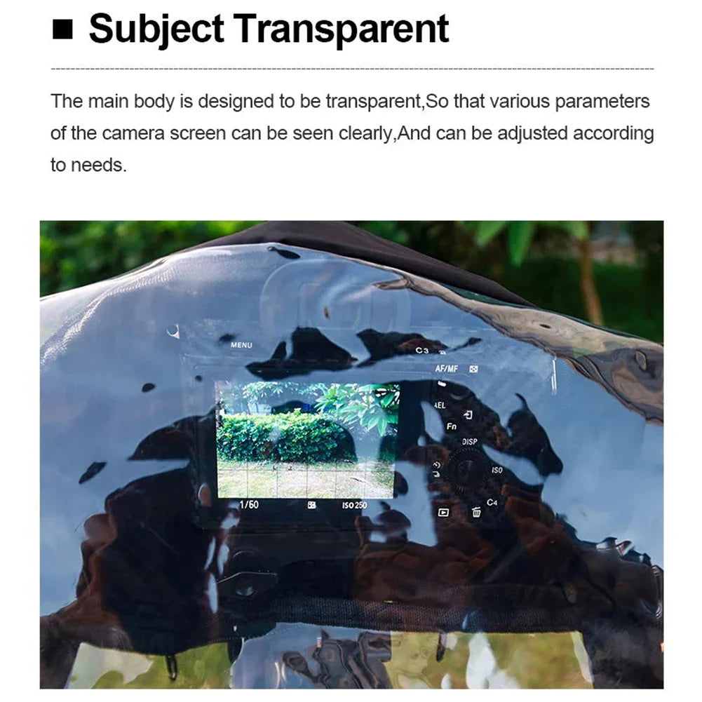 Waterproof Camera Rain Cover – Dustproof Protective Case for Canon, Nikon, Sony, Panasonic, Fuji DSLR Cameras