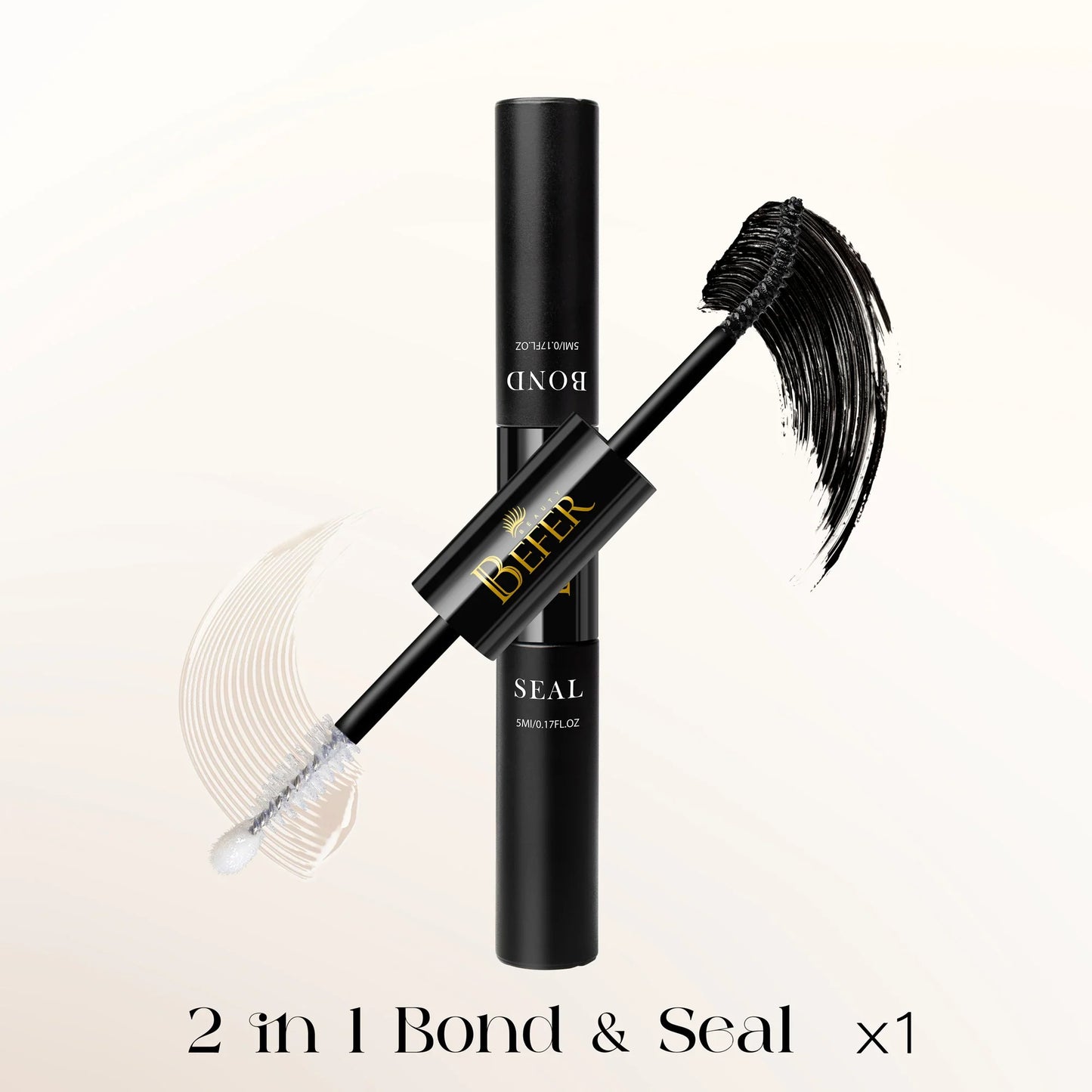 BEFER 2-in-1 Eyelash Glue & Remover — Waterproof Lash Adhesive for Strong, Long-Lasting Eyelashes