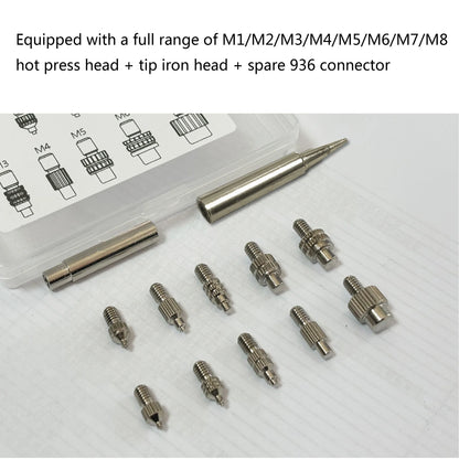 Stealth Heat Set Insert Press Kit - M1-M8 Threaded Nut Insertion Tool for 3D Printing Parts