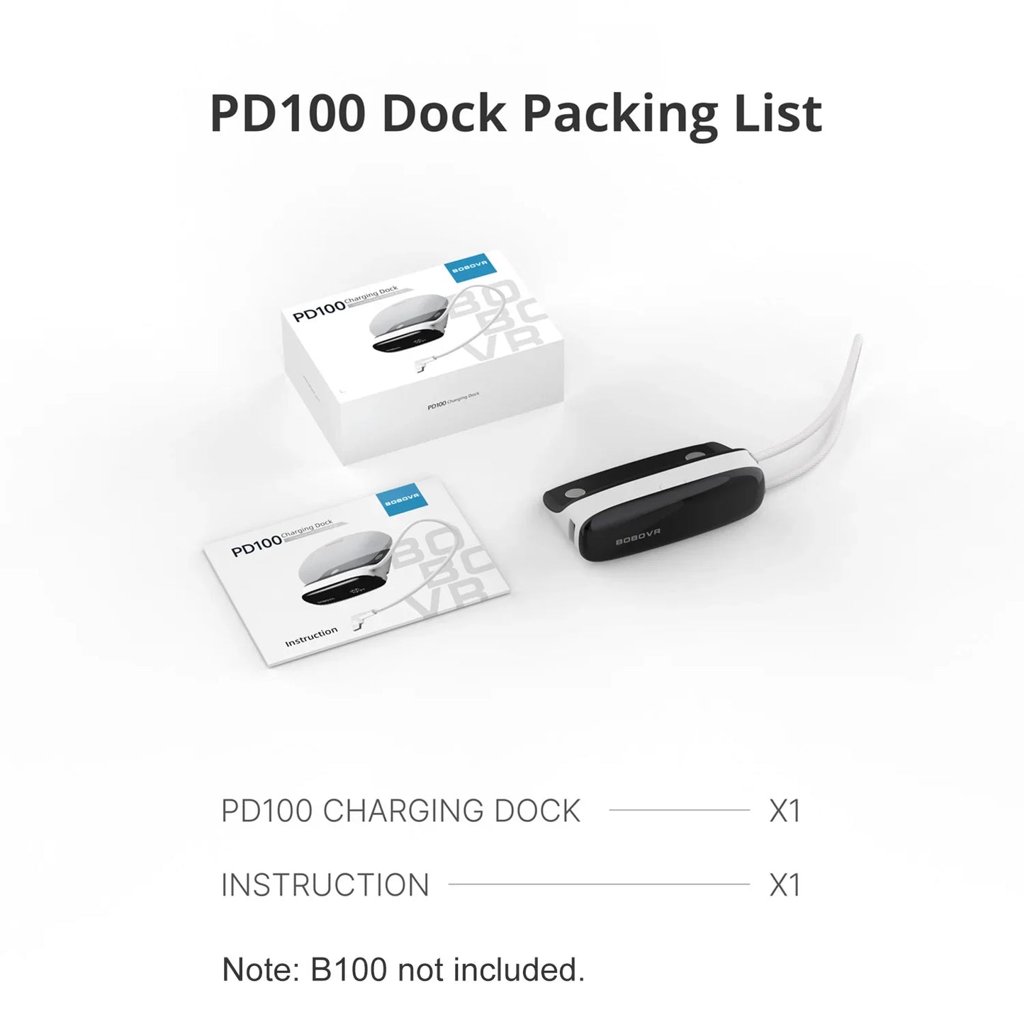 BOBOVR PD100 2-in-1 Charging Dock with Live Power Display, 30W USB-C PD Fast Charger