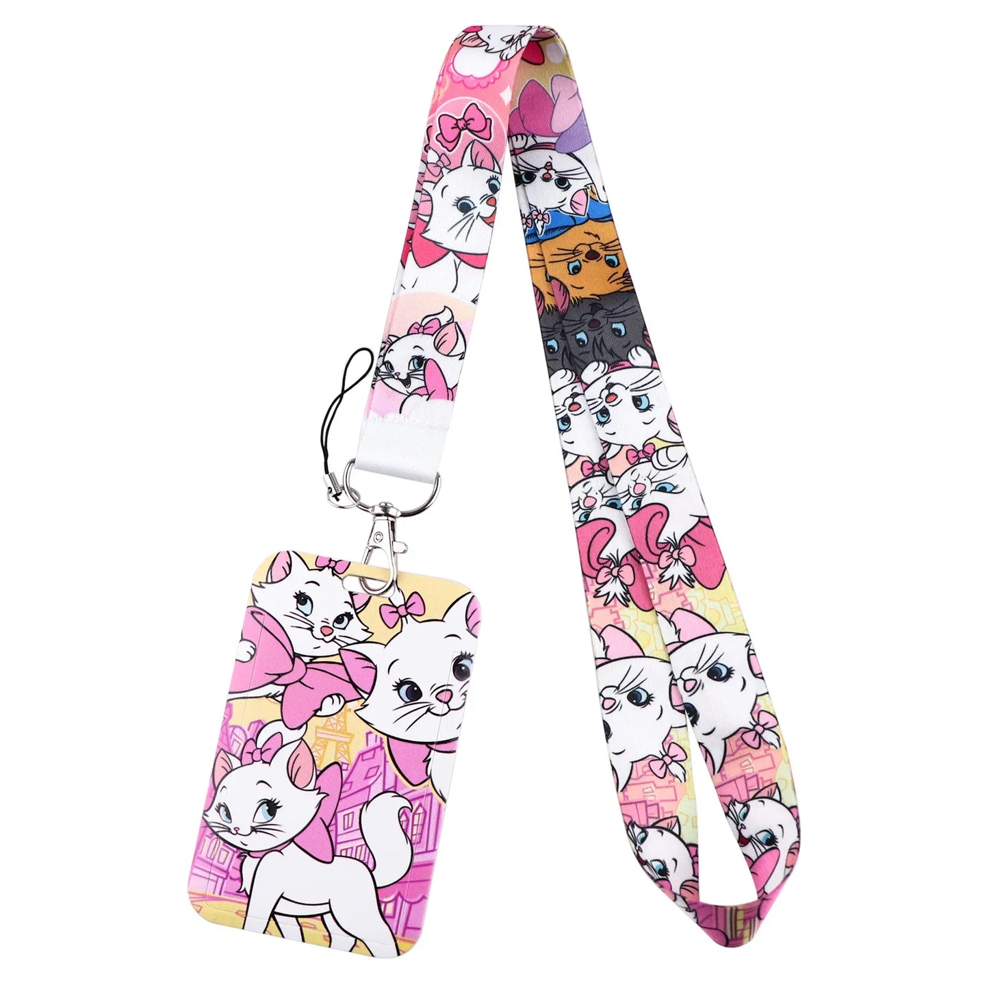 Cartoon Stitch Credential Holder Lanyard – Cute Neck Strap for Keychain, Pass & Credit Card Holder Accessories
