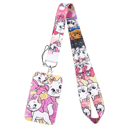 Cartoon Stitch Credential Holder Lanyard – Cute Neck Strap for Keychain, Pass & Credit Card Holder Accessories