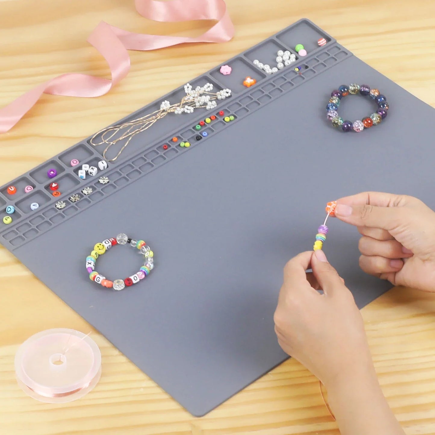 Toolour High-Temperature Silicone Welding Pad – Non-Slip Durable Mat up to 500℃, Multi-Size for Welding Work