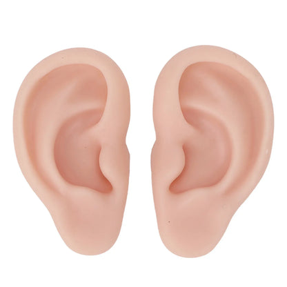 Soft Silicone Ear Model – Flexible Piercing Practice & Earring Display Training Mannequin for Jewelry Showcase & Ear Piercing Practice