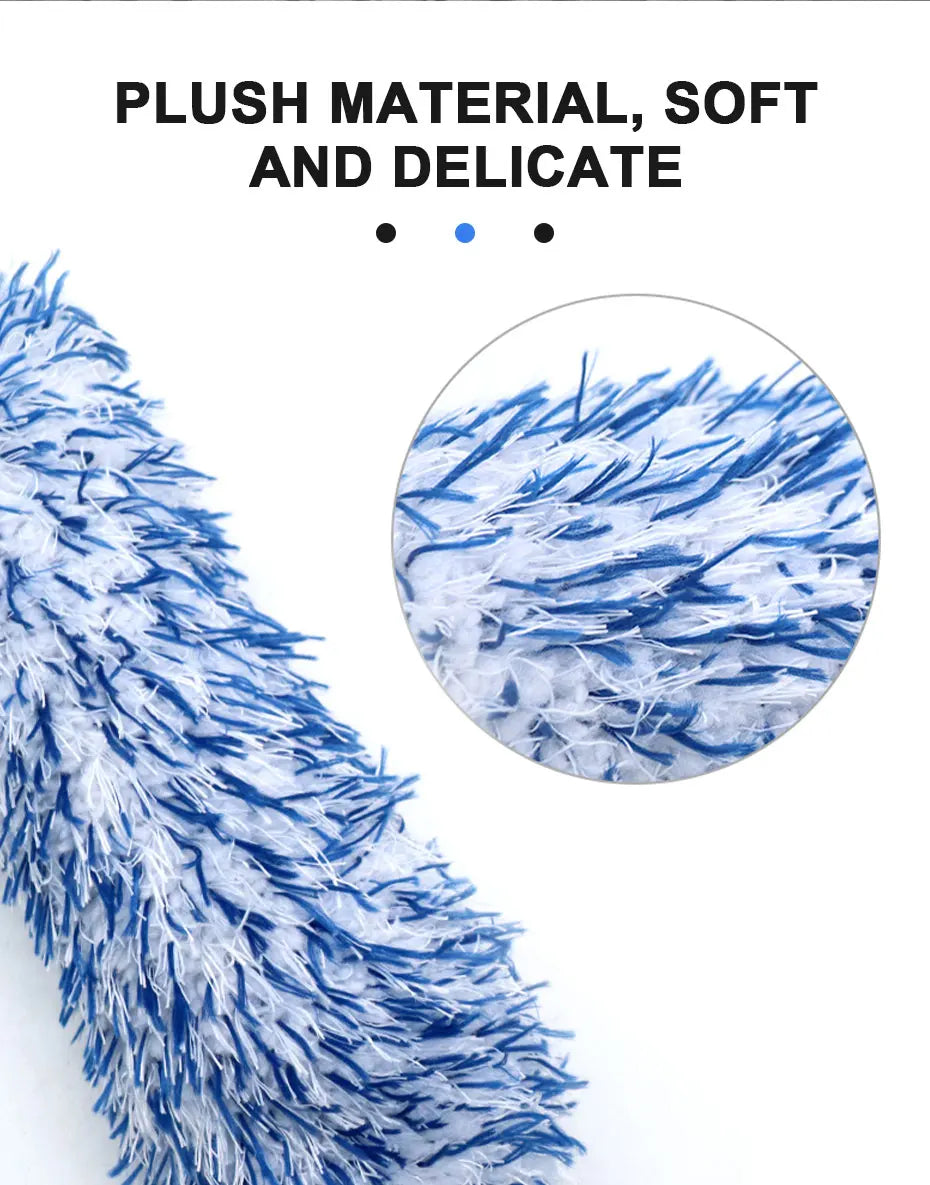 SEAMETAL Car Wheel & Tire Cleaning Brush – Portable Plush Hub Brush for Car Detailing and Dust Removal