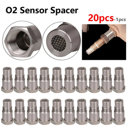 Car CEL Fix Adapter – 1-20pcs Stainless Steel Oxygen O2 Sensor Eliminator, M18X1.5 Check Engine Light Replacement Accessory