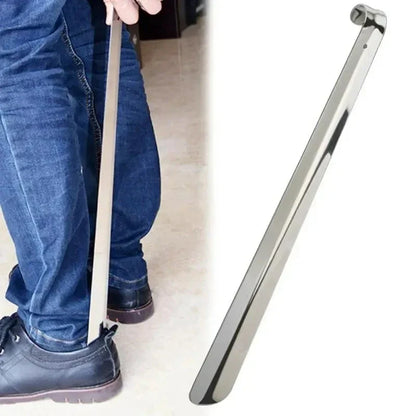 Professional 42cm Stainless Steel Shoehorn – Easy-Handle Metal Shoe Extractor and Lazy Shoe Helper Accessory