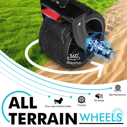 450LBS Double Decker Collapsible Wagon — 50"L Heavy-Duty Large Capacity Foldable Cart