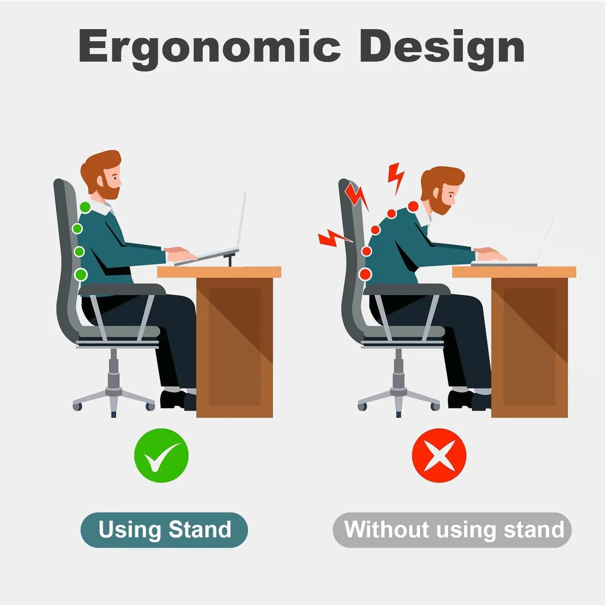 2PCS Mini Foldable Laptop Stand – Portable Adjustable Angle Self-Adhesive Invisible Notebook Riser for Laptop & Keyboard Support