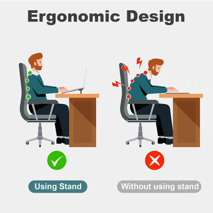 2PCS Mini Foldable Laptop Stand – Portable Adjustable Angle Self-Adhesive Invisible Notebook Riser for Laptop & Keyboard Support