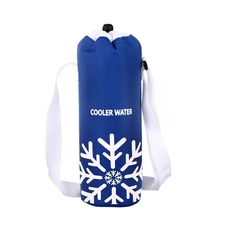 Universal Insulated Water Bottle Cooler Bag - Leakproof High Capacity Outdoor Bottle Pouch with Ice Pack