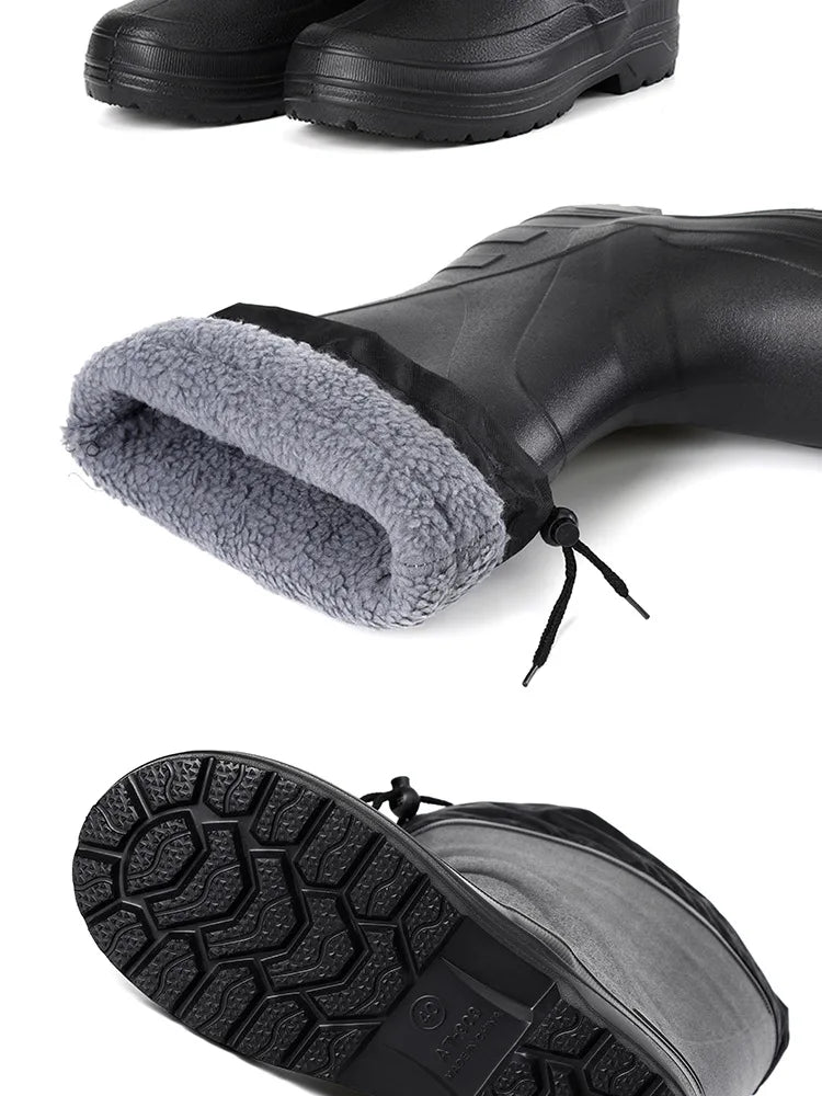 2025 Men’s High-Quality EVA Rain Boots – Non-Slip, Waterproof Winter Snow & Work Shoes with Platform