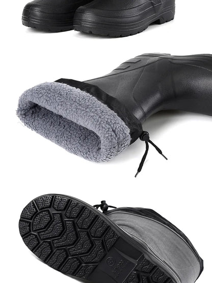 2025 Men’s High-Quality EVA Rain Boots – Non-Slip, Waterproof Winter Snow & Work Shoes with Platform