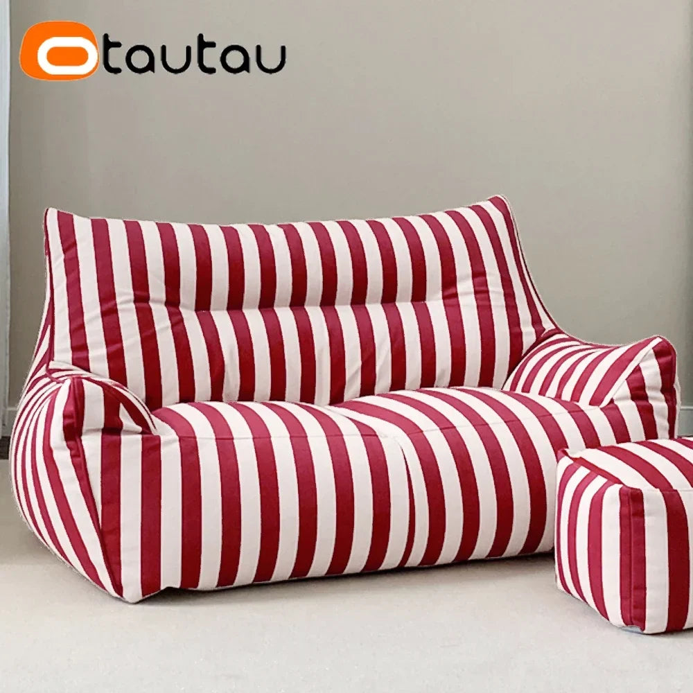 OTAUTAU 2-Seat Outdoor Bean Bag Sofa Cover - Waterproof Garden, Camping & Pool Lounger