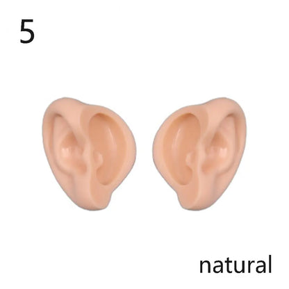1/6 Doll Elf & Human Plastic Ears – White, Tan, Dark & Super Dark for 30cm Blyth Doll DIY Accessories