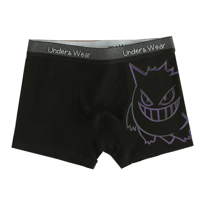 Pokemon Anime Men's Boxer Briefs — Charmander, Charizard, Bulbasaur, Gengar & Pikachu Antibacterial Underwear Shorts Gift