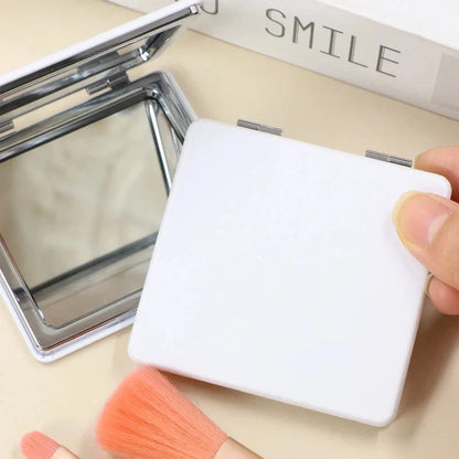 Stainless Steel Folding Pocket Mirror - Small Exquisite Makeup Mirror, Anniversary, Valentine’s Day & Mom Gift