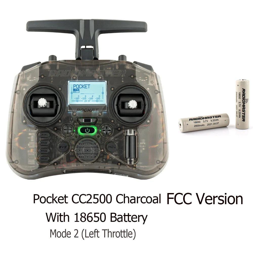 Radiomaster Pocket Hall Gimbal Portable RC Transmitter with Built-in LED Light & Foldable Antenna