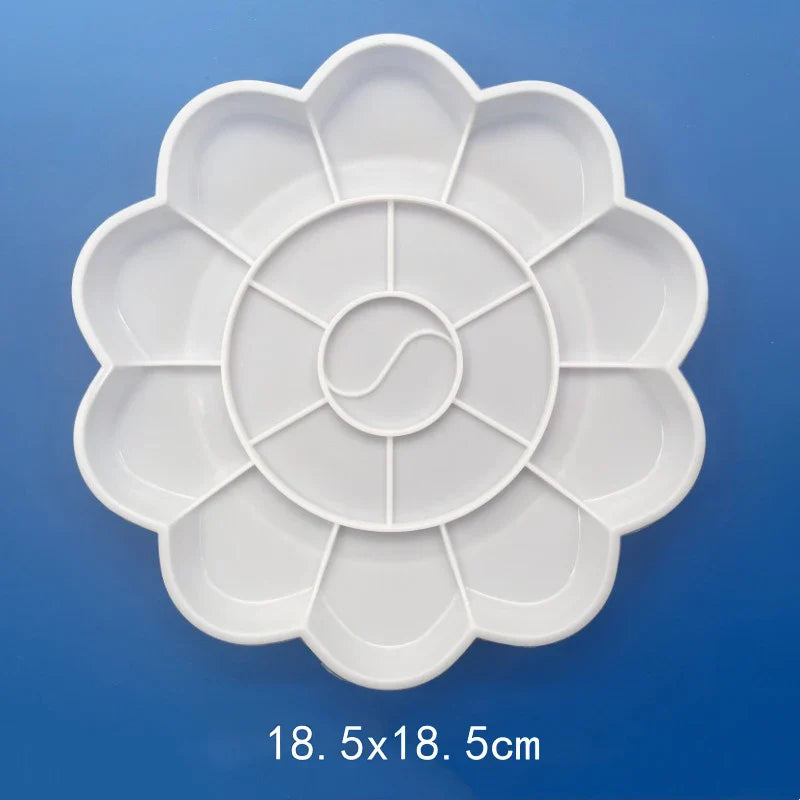 Reusable Plastic Painting Palette – Easy-Clean Paint Tray Art Supply for Acrylic & Watercolor, Ideal for School & Office Artists