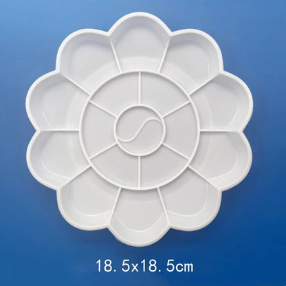 Reusable Plastic Painting Palette – Easy-Clean Paint Tray Art Supply for Acrylic & Watercolor, Ideal for School & Office Artists