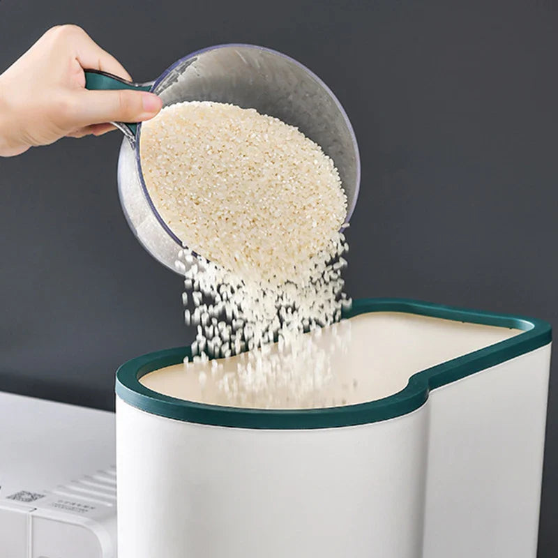 Large Capacity Rice Storage Box - 1/2/4pcs Sealed 5KG Grain Dispenser & Pet Food Container - Kitchen Organizer