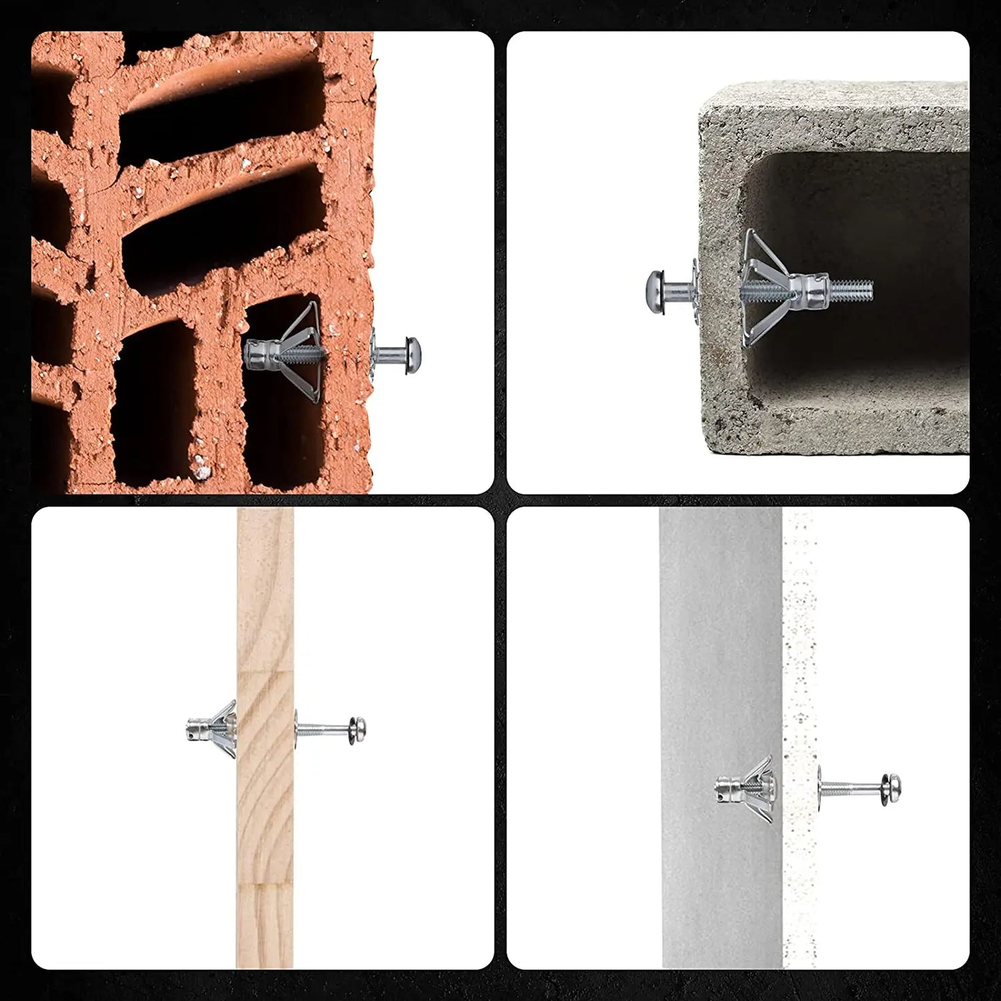 Heavy Duty Hollow Wall Anchor Screws Gun: Metal Tool for Plasterboard Fixing - Cheville Molly Bolt Installation