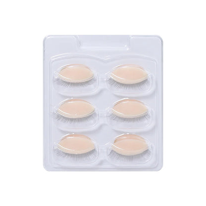 GLAMLASH Mini Lash Practice Head – Flat Model for Eyelash Extension Training with Removable Replacement Eyelids