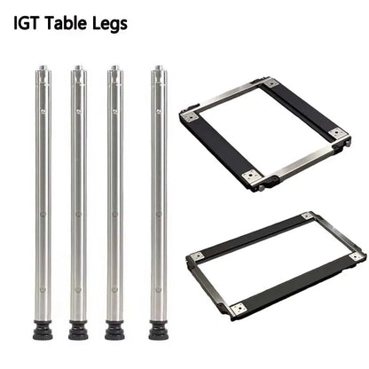 Camping IGT Stainless Steel Telescopic Table Legs – Three-Gear Adjustable Picnic Table Legs for Outdoor Use