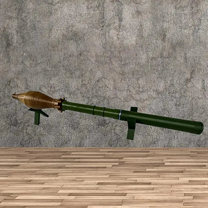 1:1/1:2 Scale RPG Rocket Model – High-Strength ABS with Folding Fins & Removable Cover for Home, Office, and Airsoft Gun Display