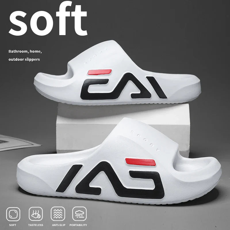 Men’s Extra-Thick Sole Casual Slippers – Soft Air Cushion EVA Sandals, Fashion Flip Flops for Outdoor & Beach Summer Wear