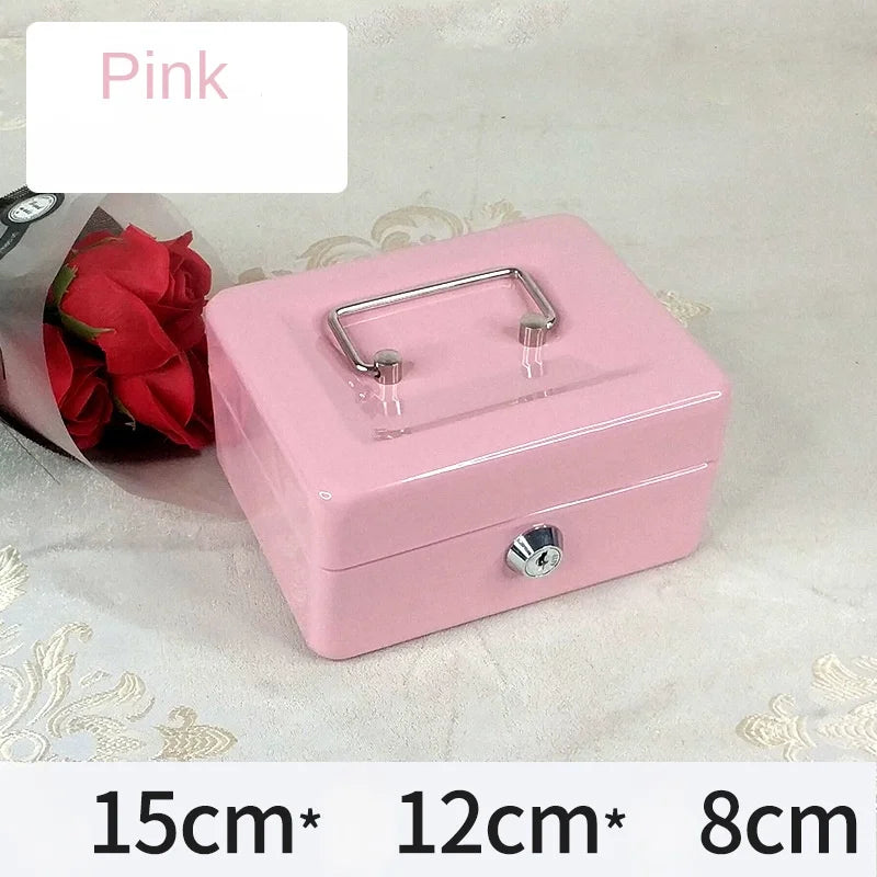Security Cash & Key Safe Box — Steel Lockable Money, Coin, and Jewelry Storage for Home and Shop