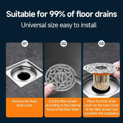 Magnetic Self-Closing Floor Drain Core - Odor and Insect Proof Deodorant for Bathroom, Toilet and Shower Drain