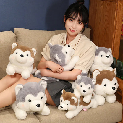 30/40cm Cute Husky Dog Plush Toy – Soft Kawaii Stuffed Puppy Pillow Doll for Xmas Gift